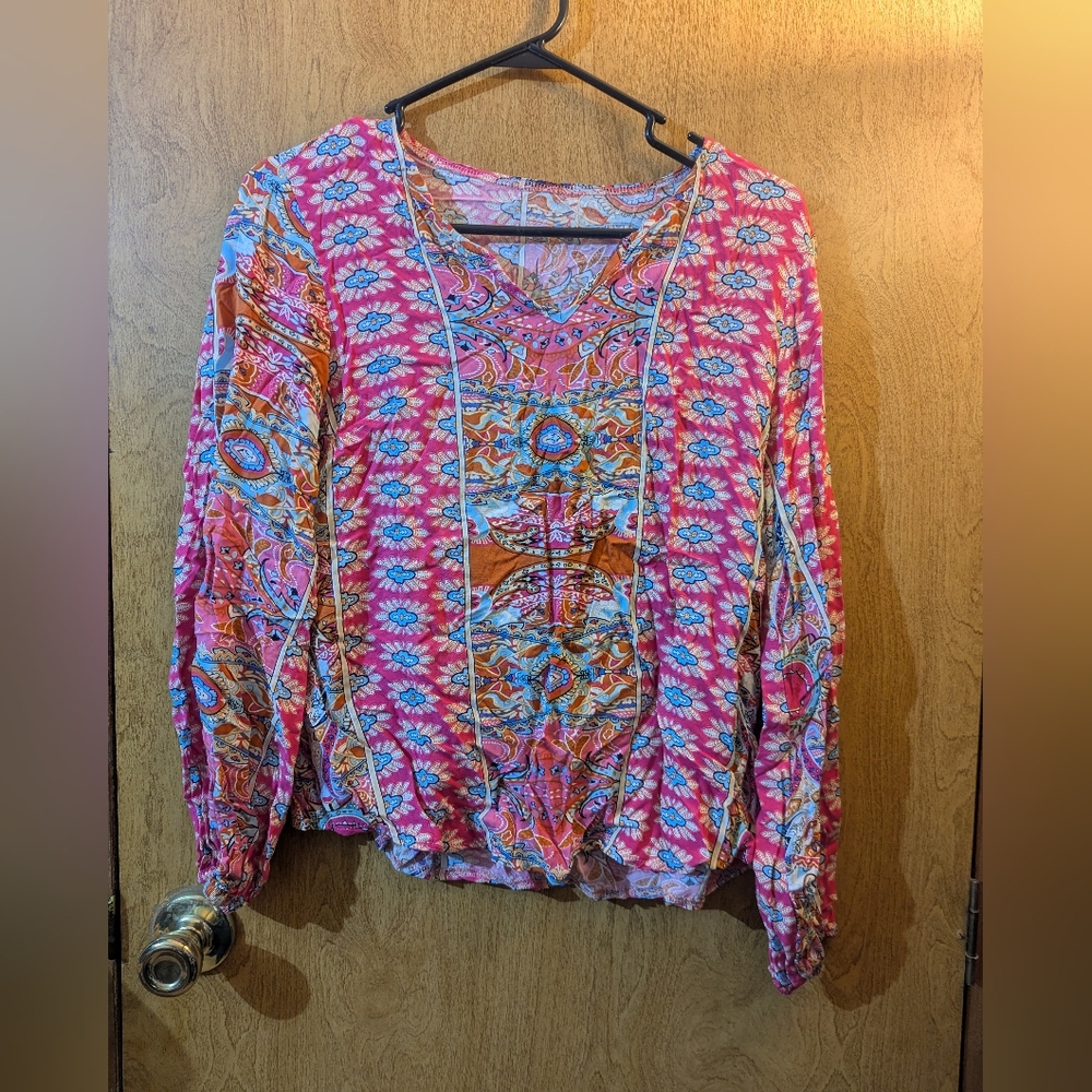 Shein Pink Long Sleeve Top